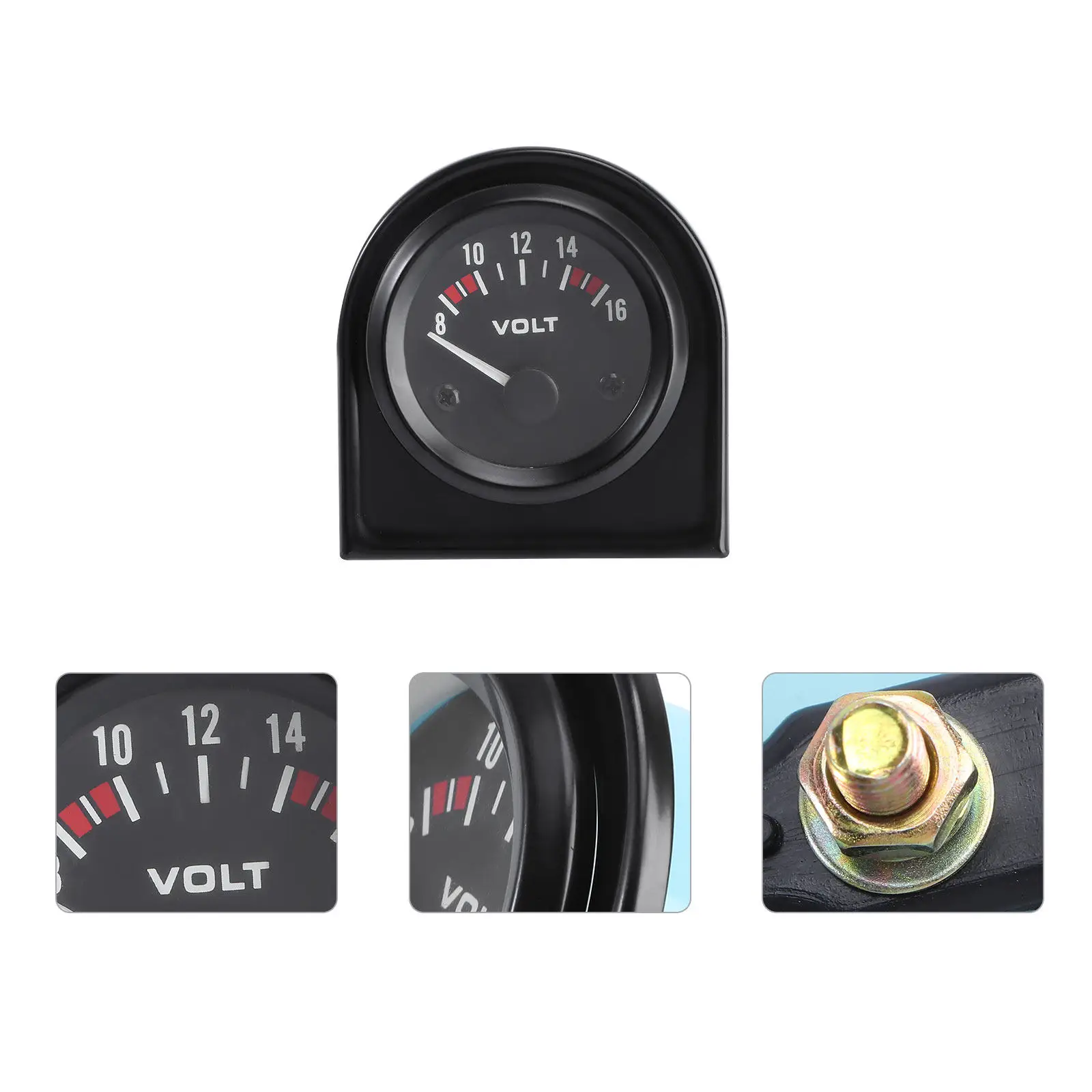 

52Mm Digital Style Analog Volt Gauge for Automobile 12V Dc Power System Voltage Monitor 8-16V Range Orange LED Illumination