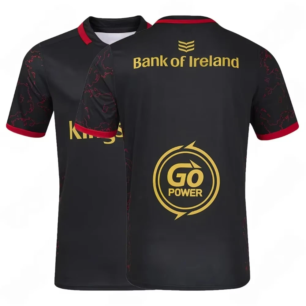

24_25 Arrival Ulster Rugby Jerseys Adult Summer Sports Jerseys 3D T-Shirt Sports Training Men Women Short Sleeve T-Shirts Tops -