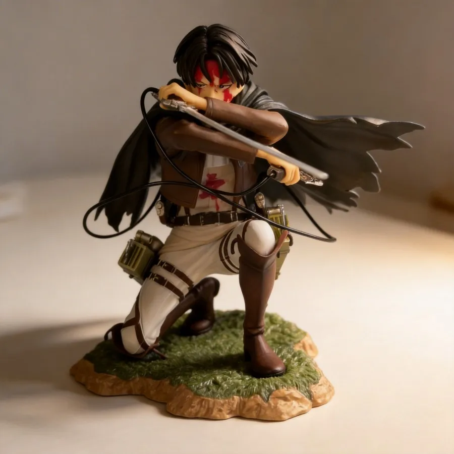 

Attack on Titan Erwin Smith Action Figure 14cm Battle Damaged Version Anime Collection Model Gift Boxed