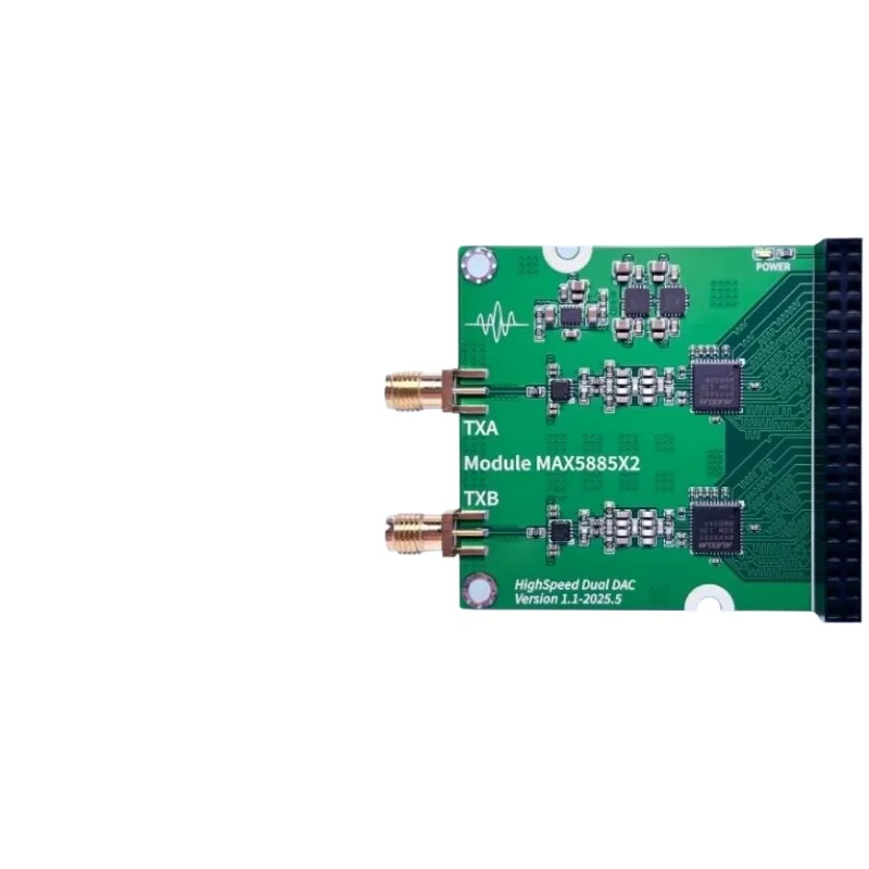 High-speed DAC module, arbitrary waveform generation, dual-channel MAX5885