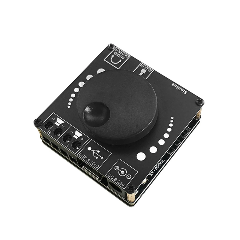 

Стереофоническая цифровая аудиоплата-усилитель Bluetooth 50 Вт + 50 Вт XY-AP15H, двухканальный модуль усилителя звука для домашнего кинотеатра
