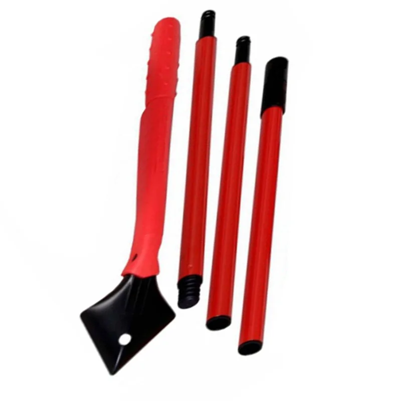 A76X-Home Garden Retractable Gutter Cleaning Kit 1 Set Portable Plastic Handle Gardening Hand Tools Roof Cleaning Accessory