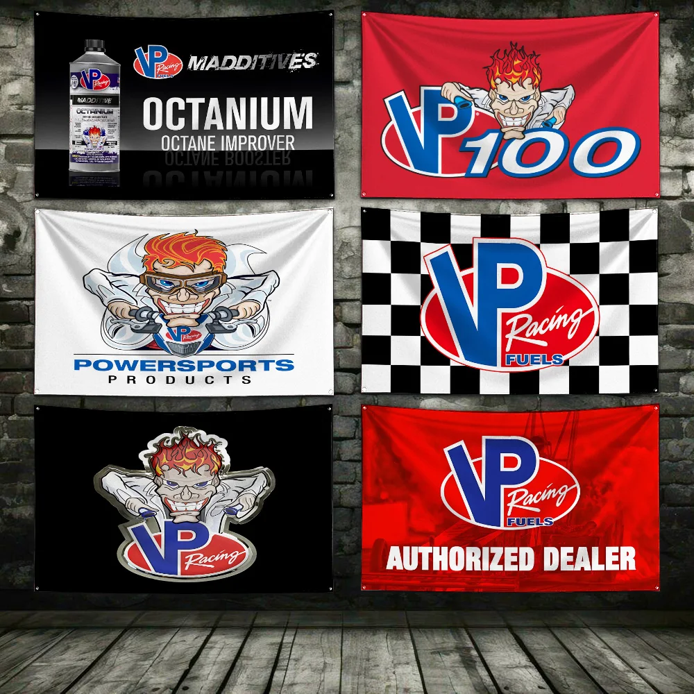 VP Racing Флаг Полиэстер Цифровая печать Баннер для гаража Настенное украшение для двери с латунными втулками