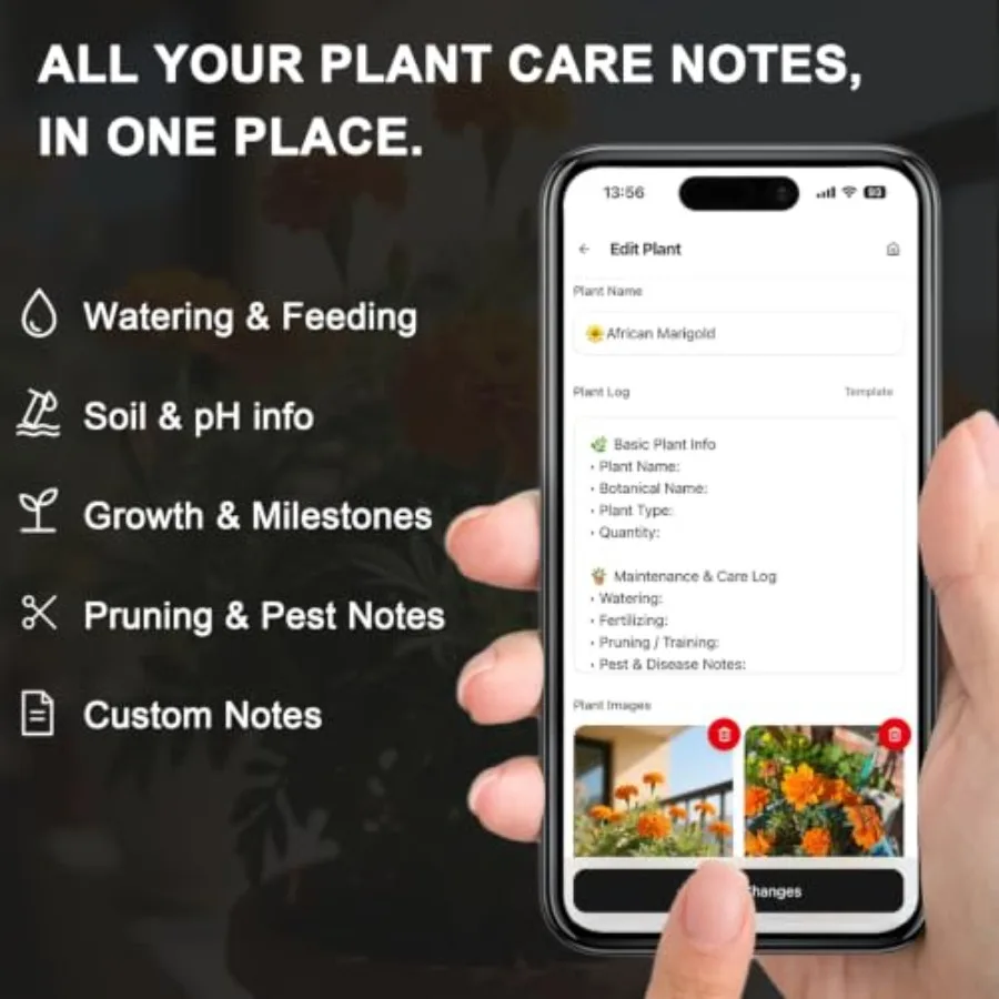 QR Plant Labels, Scan-to-Record Plant Care Tracker, 10 pcs 304 Stainless Steel, Waterproof Garden Markers with Digital Plant Ca