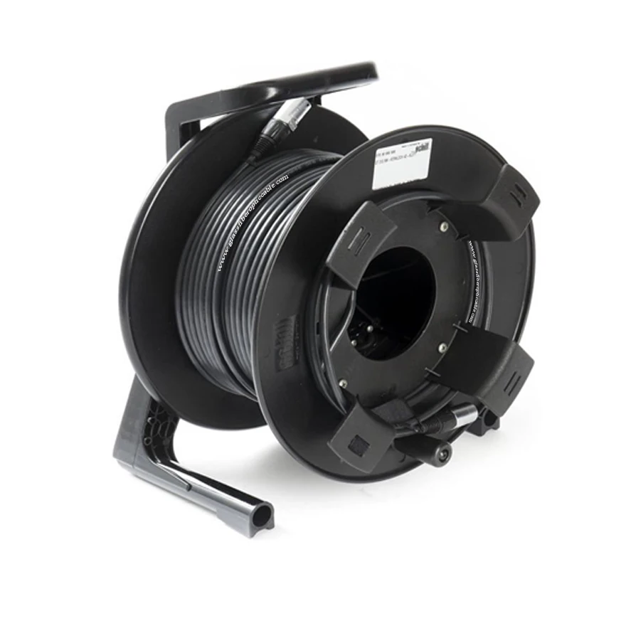 Cat6 50M/80M/100M  Retractable Premade Network Cable Winding Drum Ethercon Connector for LED Display