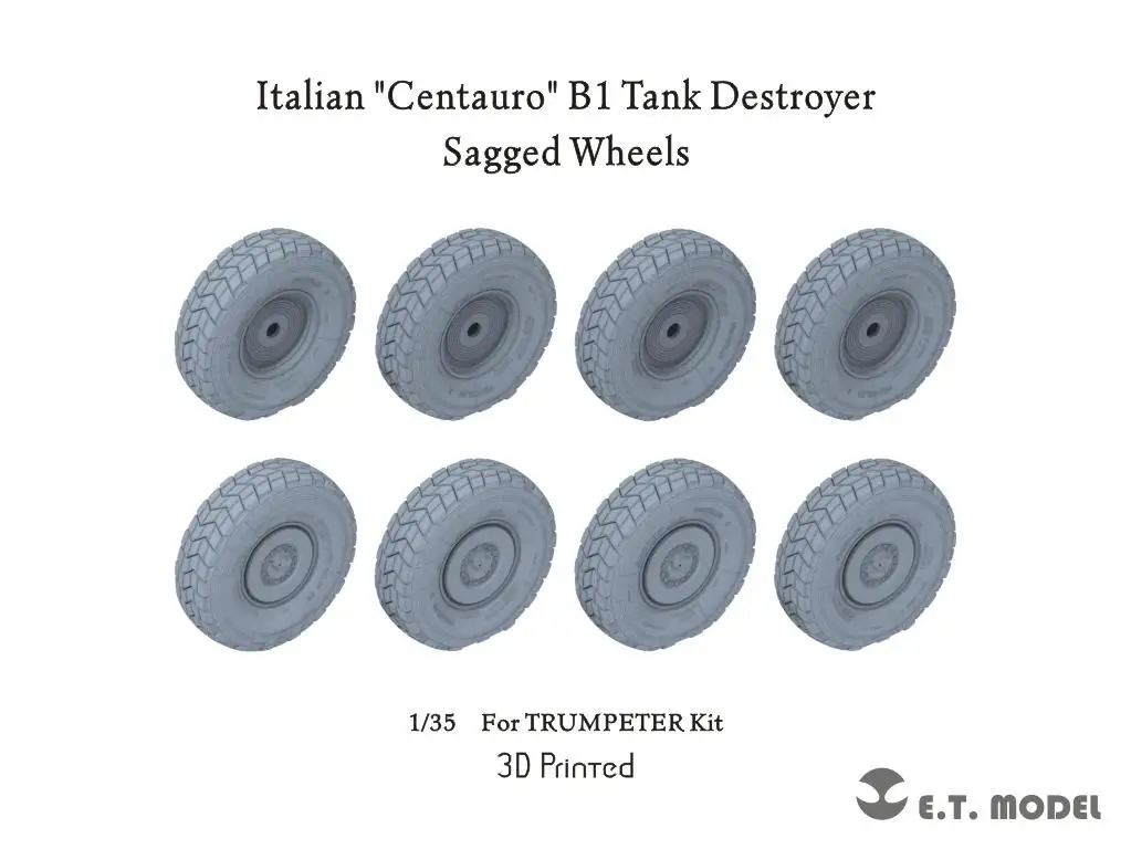 

ETModel P35-164 1/35 Italian "Centauro" Bl Tank DestroyerSagged Wheels 3D Print