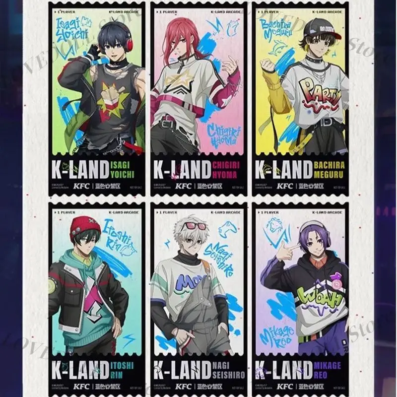 

Sets Anime Blue Lock KFC Cosplay Button Pin Cute Cartoon Brooch Badge Backpack Decor Laser Ticket Fans Gift