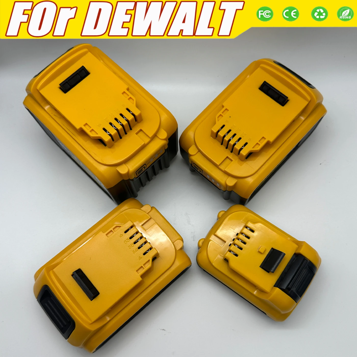 

18V 8Ah ForDewalt DCB200 high quality DCB184 Li-lon compatible with DeWalt batteries DCB182 DCB180 XR with LED display screen