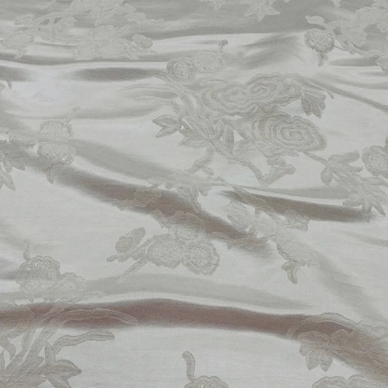 

Thickened raindrop linen fabric with floral wrappings and for tops trousers