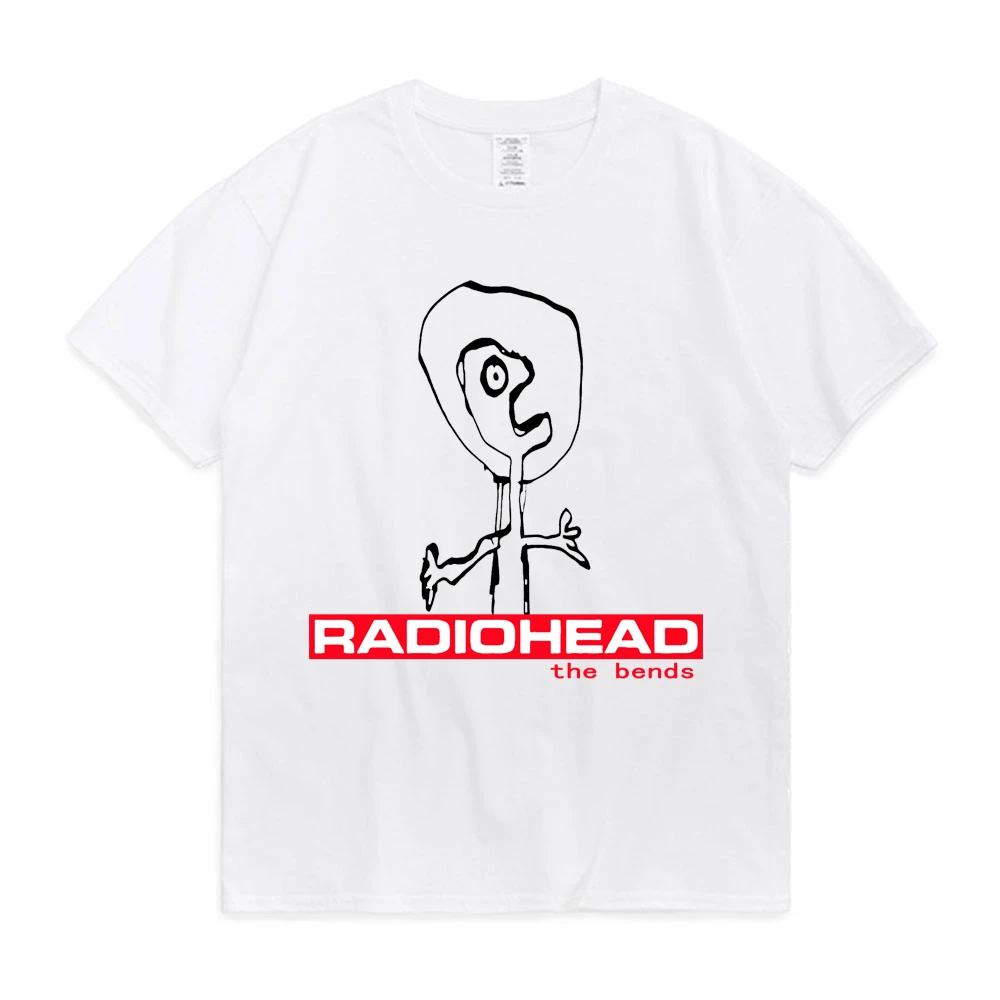 Rock Band Radiohead The Bends Graphic T Shirts 90s Vintage Punk Hip Hop Short Sleeve Tee Shirt Oversized Streetwear T-shirt Male