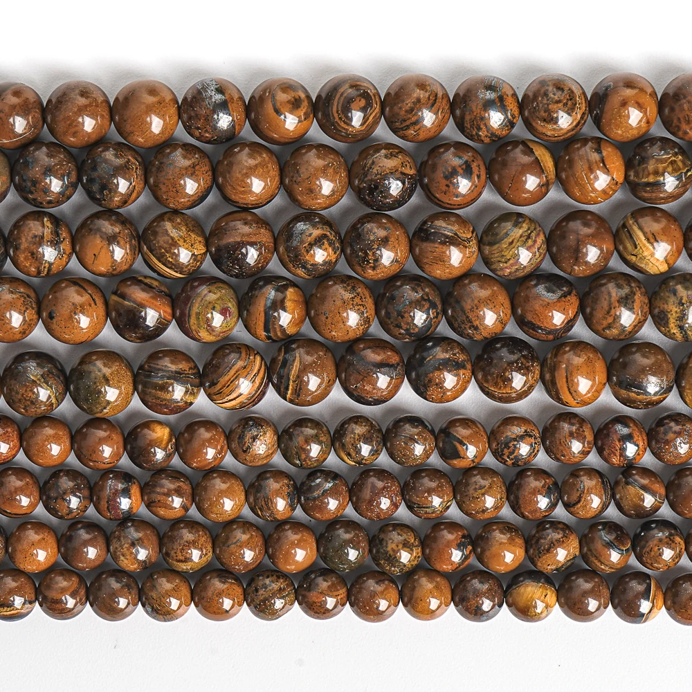 6/8mm Natural Stone Beads Iron Tiger Eye Gemstone Loose Round Beads For Jewelry Making DIY Bracelet 15inch/Strand