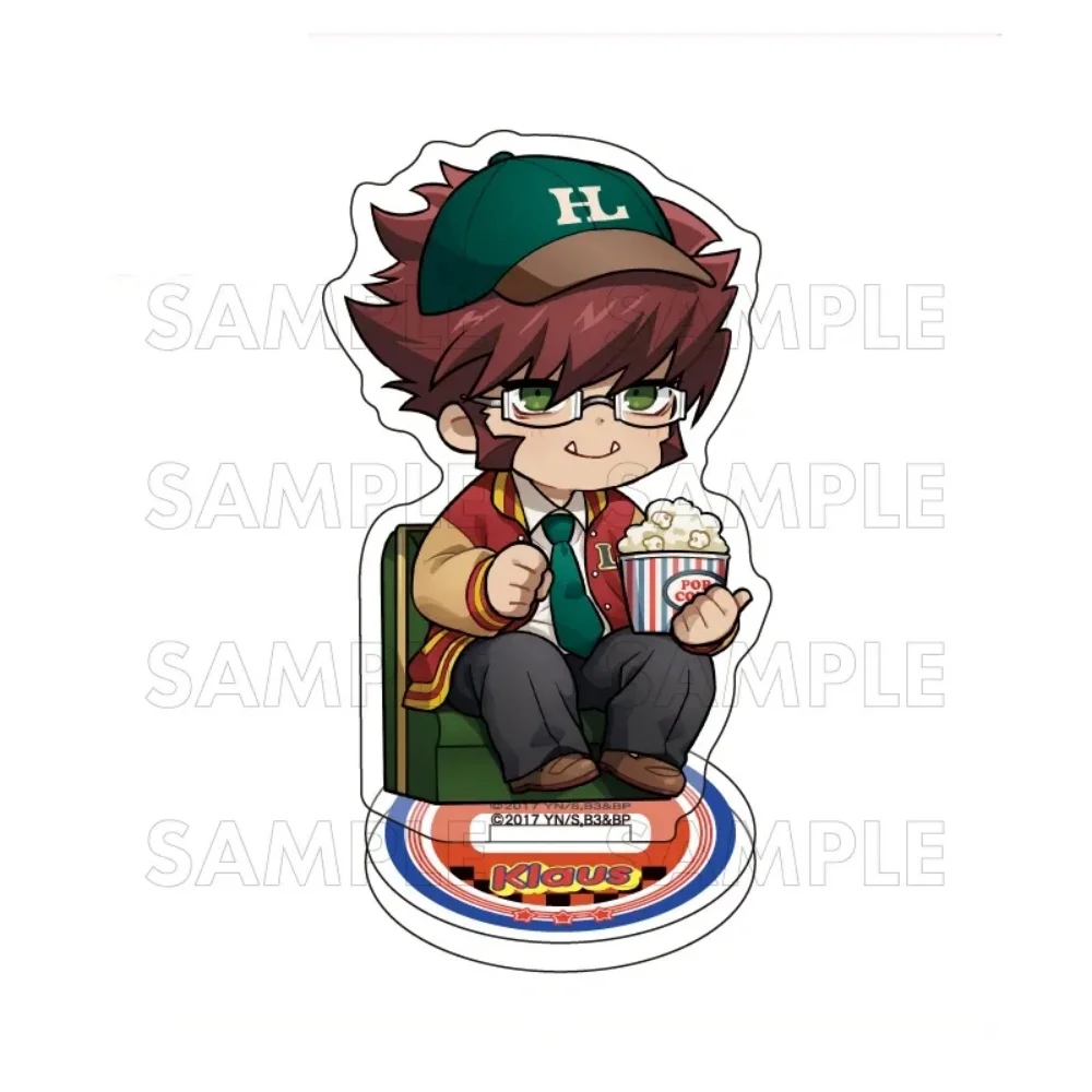 Blood Blockade Battlefront 10cm Acrylic Stand Keychain Klaus V Reinherz Chibi Movie Night Desk Decor Gift