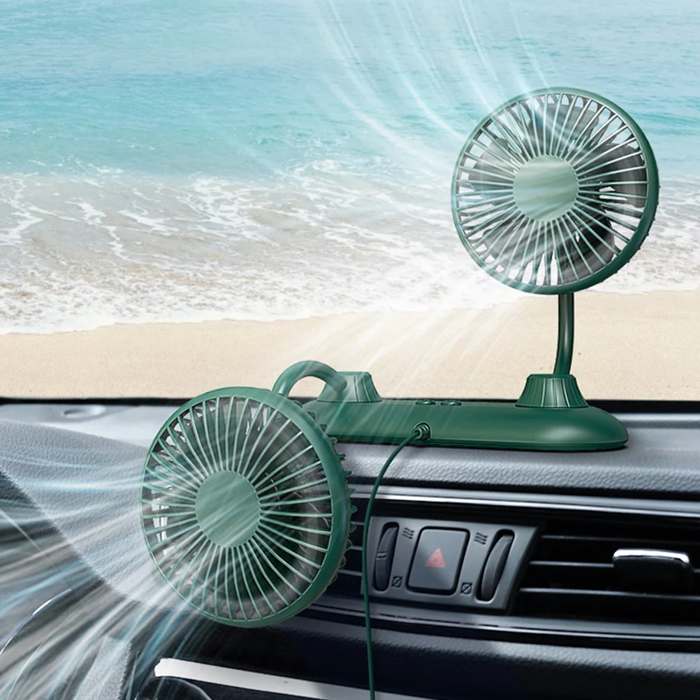 

Car Fan USB Cooling 360° Rotation ABS Lightweight Low Noise Strong Wind Ventilation Easy Installation for Auto for Summer
