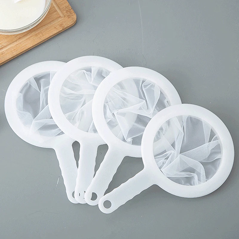 100/120/200/300/400 Mesh Washable Nylon Ultra Fine Filter Mesh Strainer Spoon Sieve Soy Milk Juice Coffee Tea Filter