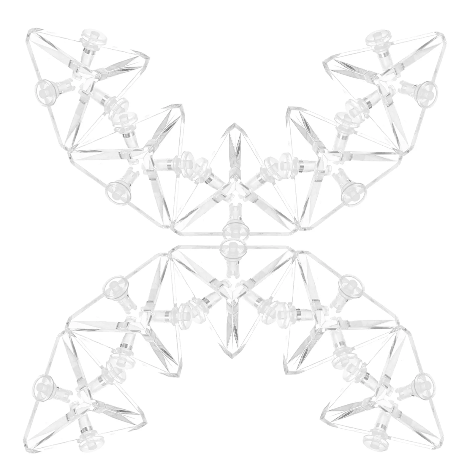 

12Pcs Acrylic Display Cabinet Triangle Connectors Transparent Corner Brackets Easy Install Showcase Box Corner Fasteners Display