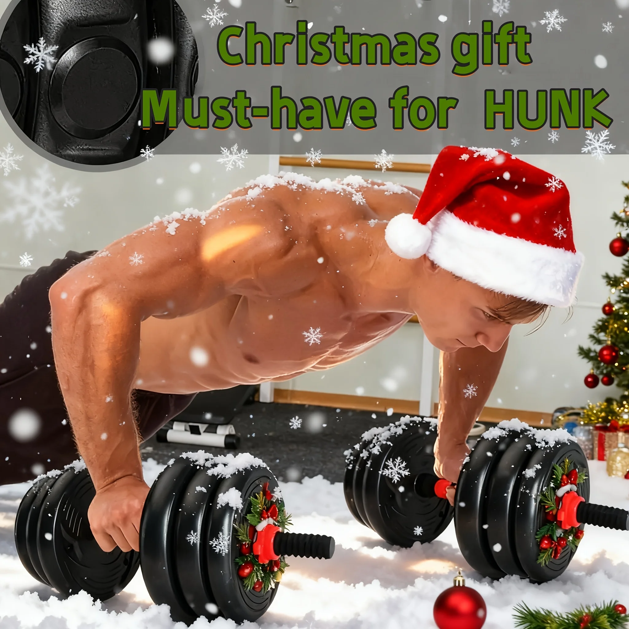 Multifunctional Adjustable Dumbbell Set, 35lb/55lb/70lb/90lb Free Weights Set with Upgraded Double Nuts And Connector, Non-slip Bar, 4in 1 Weight Set Used As Kettlebells, Barbell, Push Up Stand, Best Christmas Gift for Home Gym Suitable Women/Men
