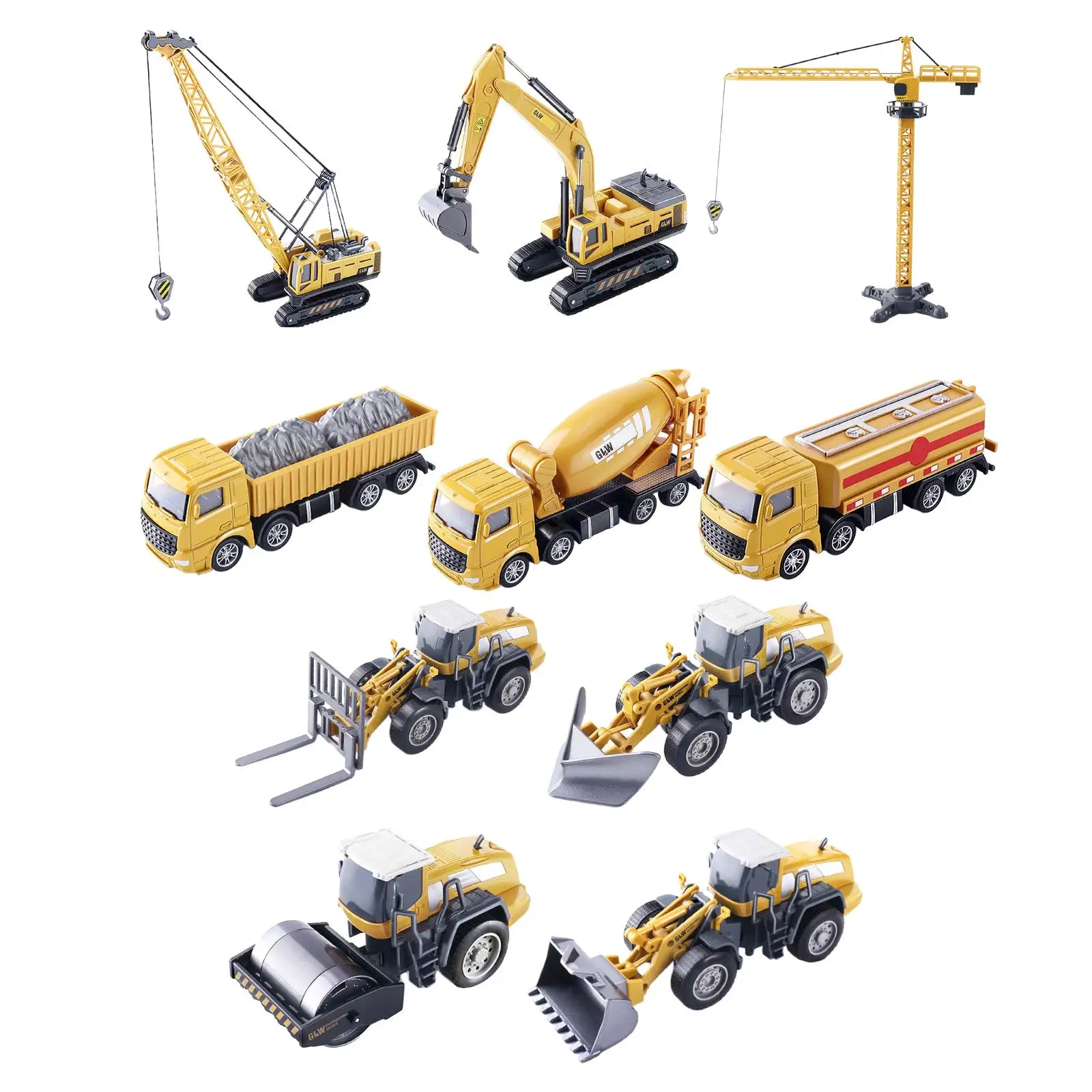 Alloy Construction Trucks Building Vehicles Toys Digger Excavator Kids Gift