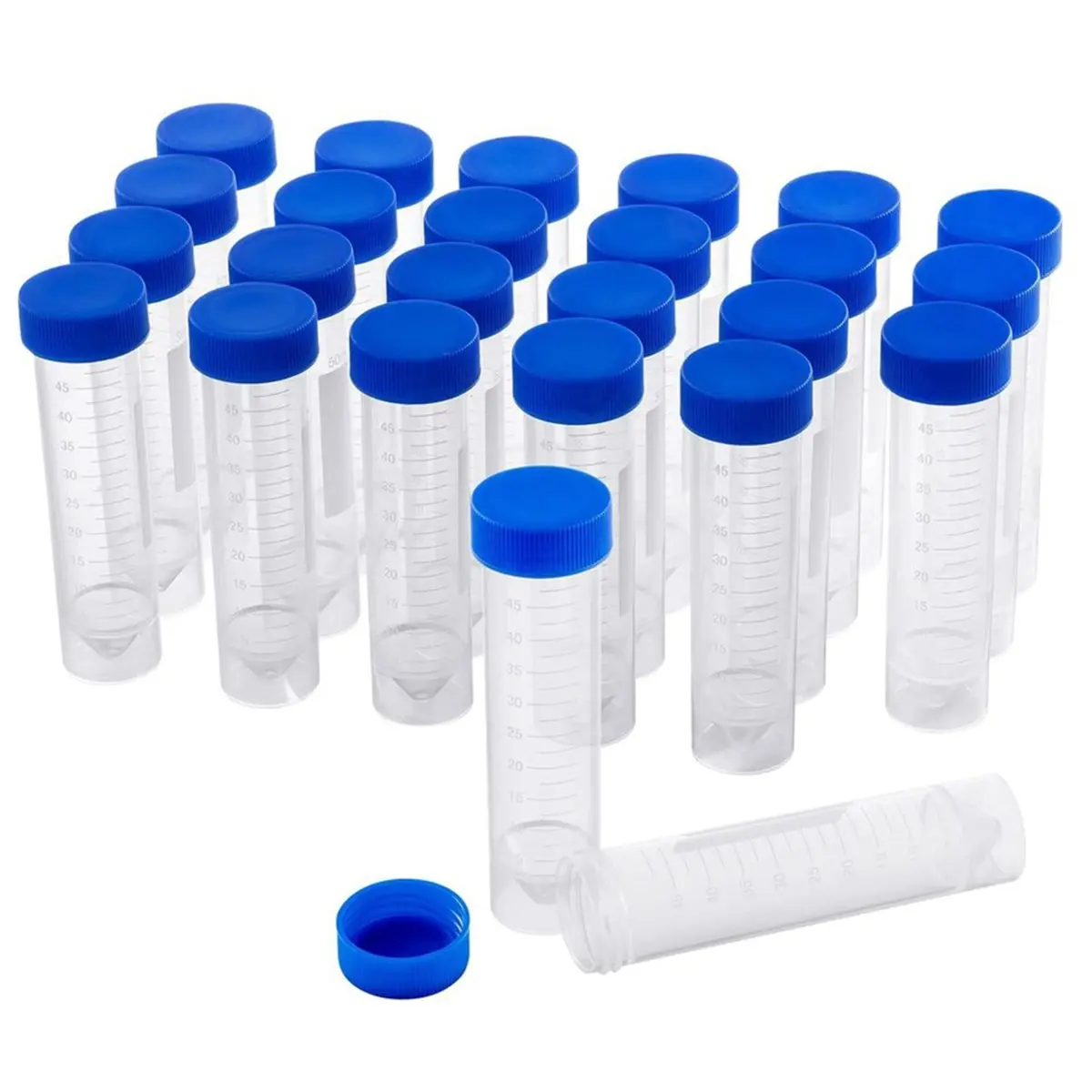 DT38 50ml Plastic Centrifuge Tube, Printed Graduation, Skirted Conical Bottom
