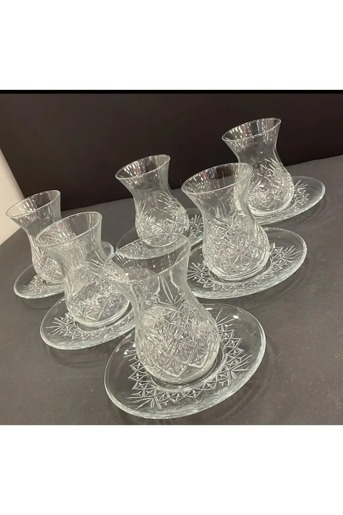 DOLBOVI Fairy Home Timeless Tea Set 155 Cc 12 Piece 96992 Turkish Tea Glass Cup