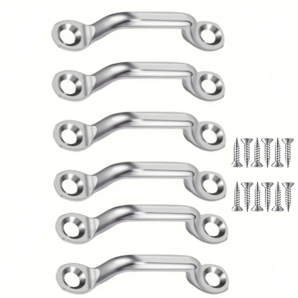 6 sets Boat Top Pad Eye Deck Loop Tie Down 316 Stainless Steel Set Kit for Fixing Boat Accessories
