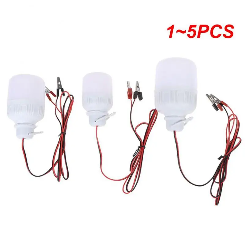 

1~5PCS 12V LED Lamps Alligator Clip Portable Light Bulbs 5W 9W 15W Outdoor Camp Tent Night Fishing Hanging Light Emergency Light