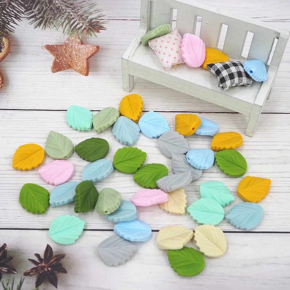 

40/100Pcs Silicone Beads Mini Leaf Beads DIY Necklace Jewelry Bracelets Necklace Accessories