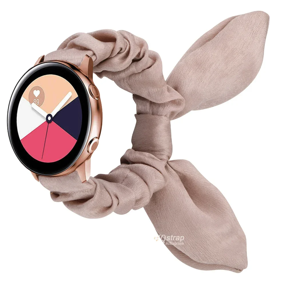 Women Scrunchie Elastic Strap for Samsung Galaxy Watch 4 5 3 41/45 Classic 42mm 46mm Active 2 for Huawei Watch band Fashion band