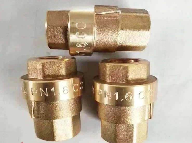 All Copper Air Compressor Check Valve SIZE1/4 PN1.6CC 2-Point Interface Return Oil Pipe One Way Check Valve Accessory