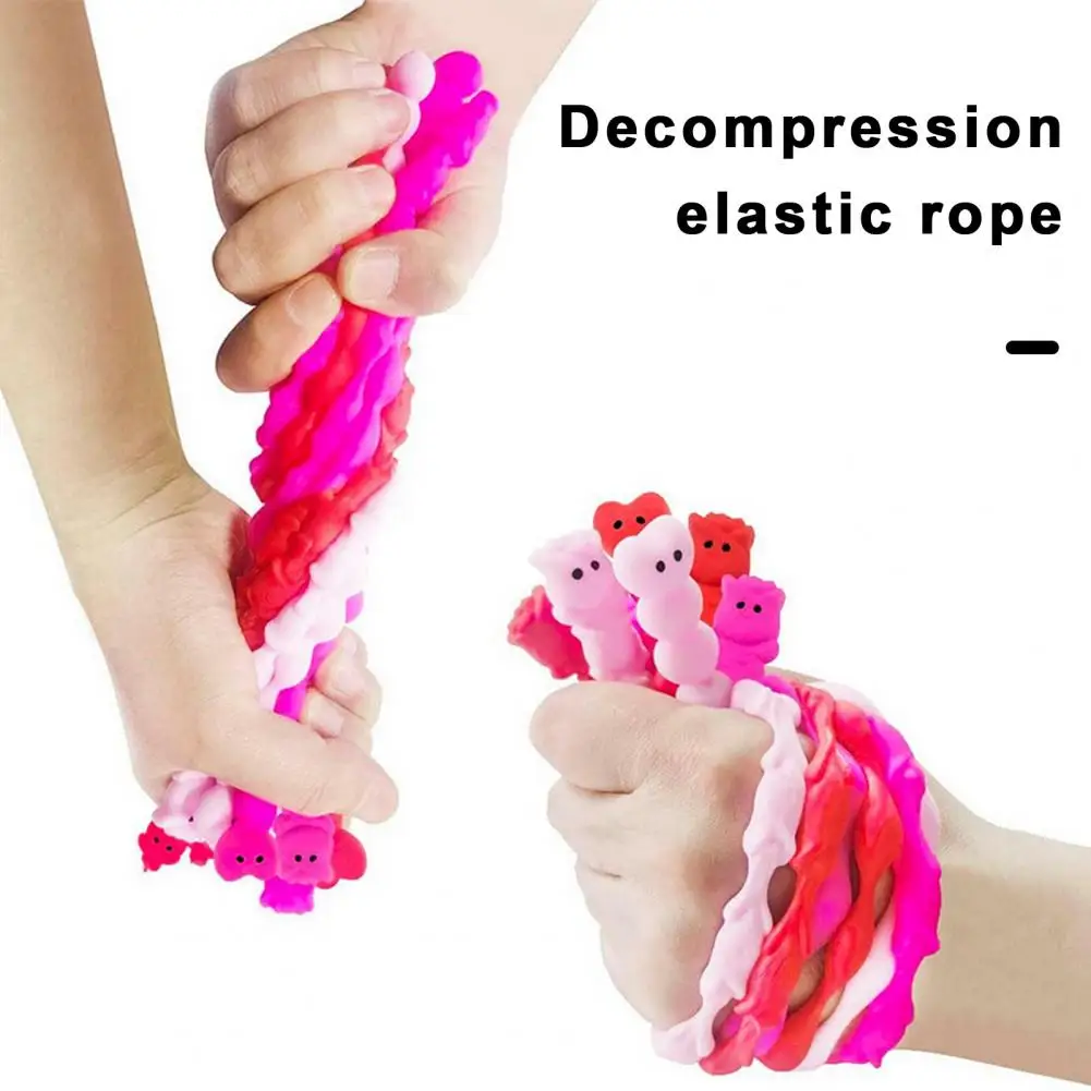 Tpr Stretchable Rope Toy Colorful Stretchy Rope Fidget Toy Set for Stress Relief Stimulation 15 Long Tpr Noodle for Kids