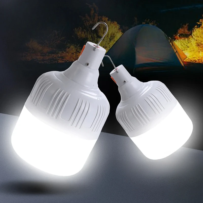 Rechargeable Led Usb Bulb Outdoor Portable Emergency Led Lights for Room Battery Lantern BBQ Camping Patio Porch Garden Lighting