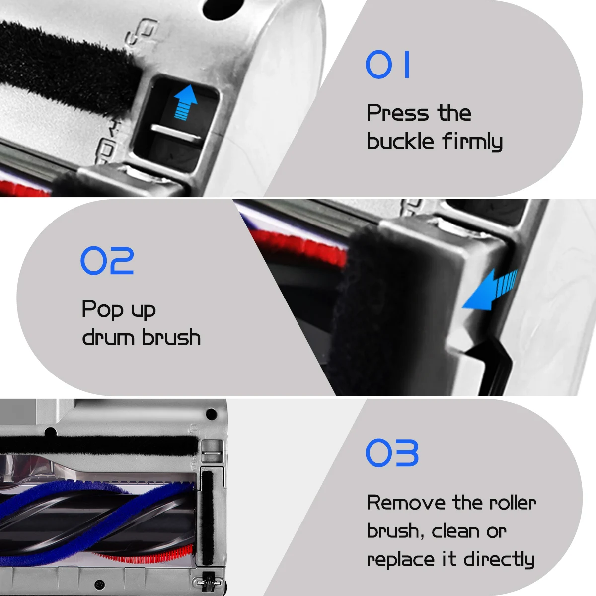 Nozel Kepala Sikat Turbo untuk Pembersih Vakum Dyson V10 V11 V8 V7 V15 Aksesori Suku Cadang Dapat Diganti dengan Sikat Lampu LED