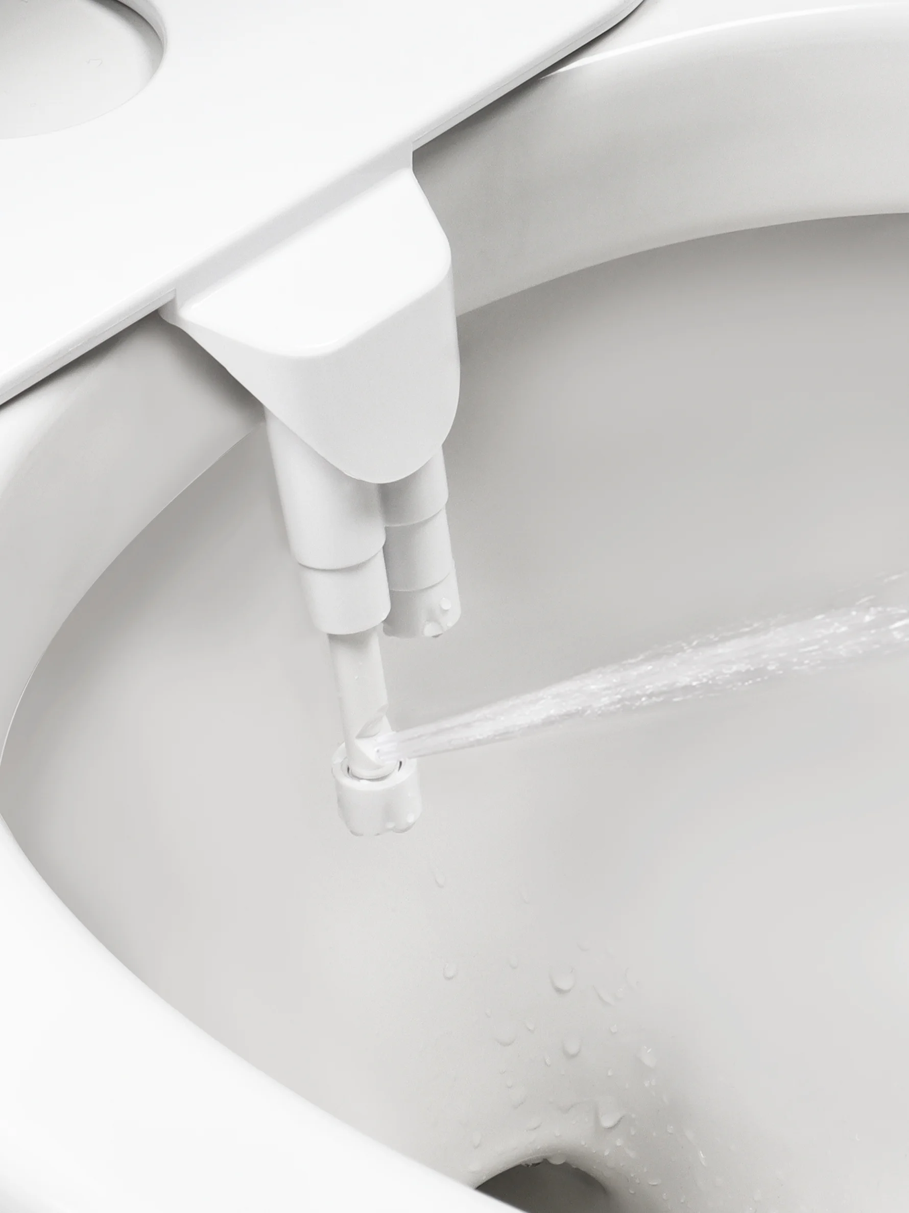SAMODRA Knopf-Bidet – nicht elektrisch, selbstreinigende Doppeldüse (vorne und hintere Waschung), Süßwasser-Bidet, Toilettensitzaufsatz – Detail 12