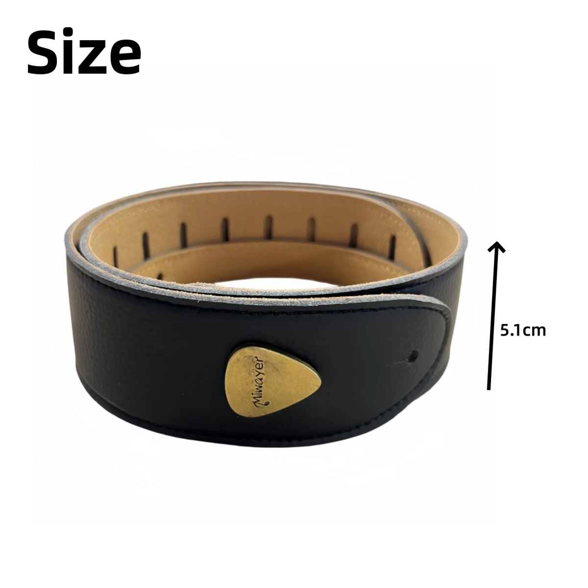 Miwayer 110-130cm PU Leather Strap for Ukulele, Acoustic Guitar, Bass, Soft Adjustable, 3 Colors, Ideal Guitar Belts for Stage