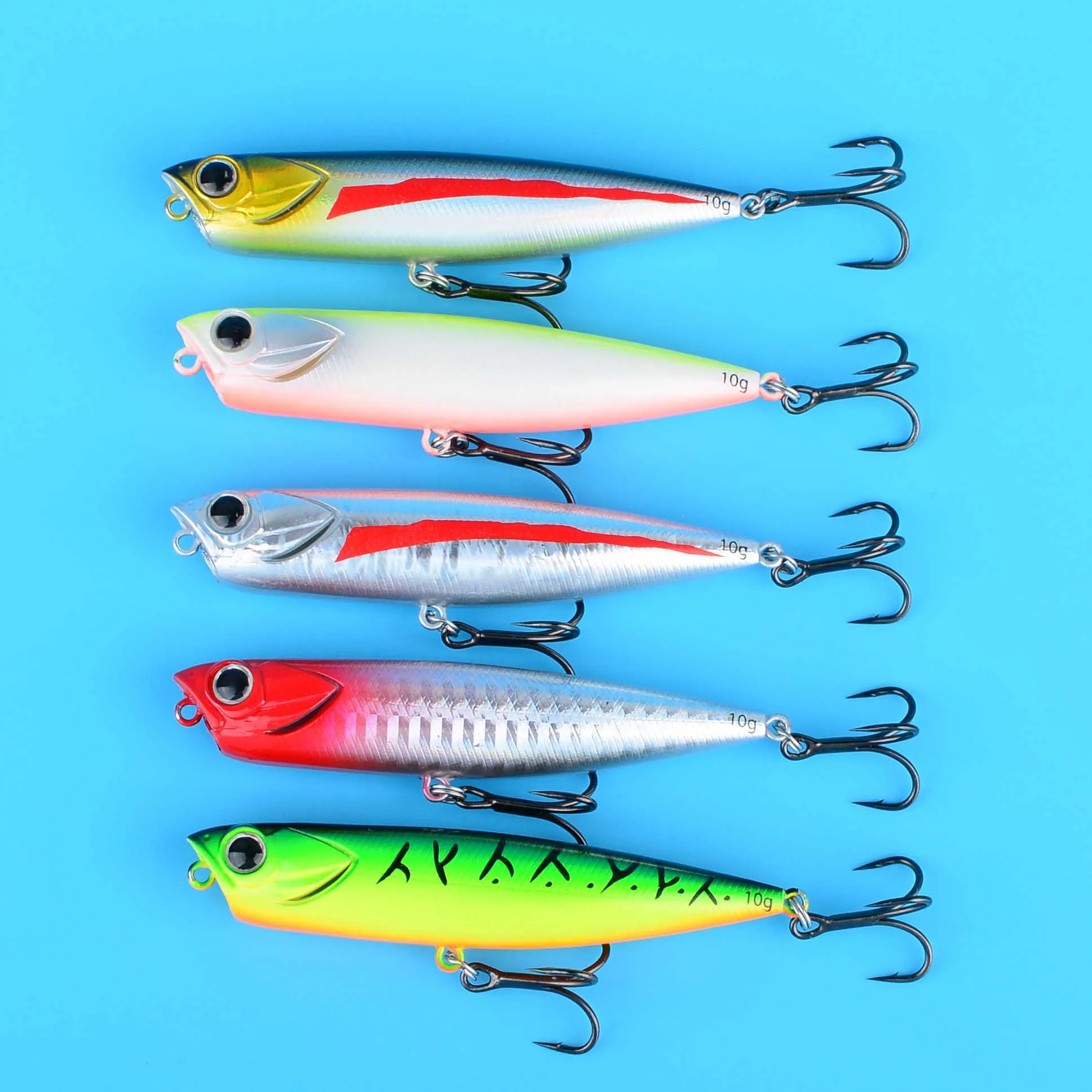 1PC Topwater Floating Pencil Wobblers 5g 10g 14g Fishing Lures Bass Surface Stickbait Artificial Walking Baits Trolling Pesca