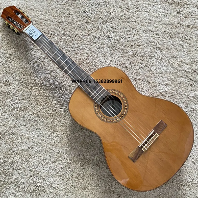 Low-priced Stock Mahogany HC504-4/4 3/4 1/2 Classical Guitar Cedar Top Glossy Lacquer 580mm Length