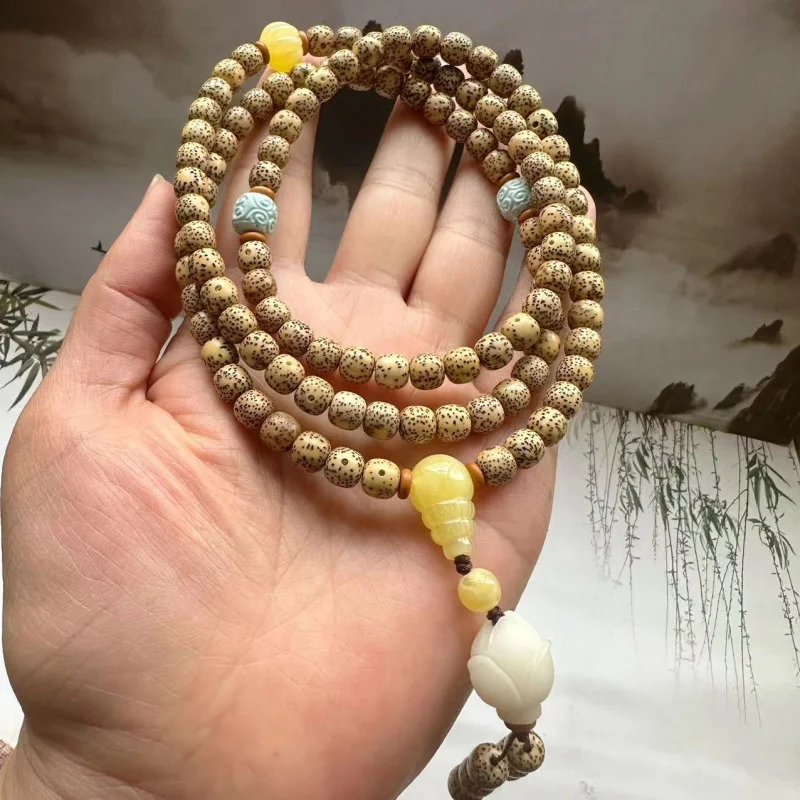 

Xingyue bodhi108Bracelet Original Ecological Gold Seed Bodhi Seed Collectables-Autograph Rosary Men's Bracelet Ethnic Style Whol