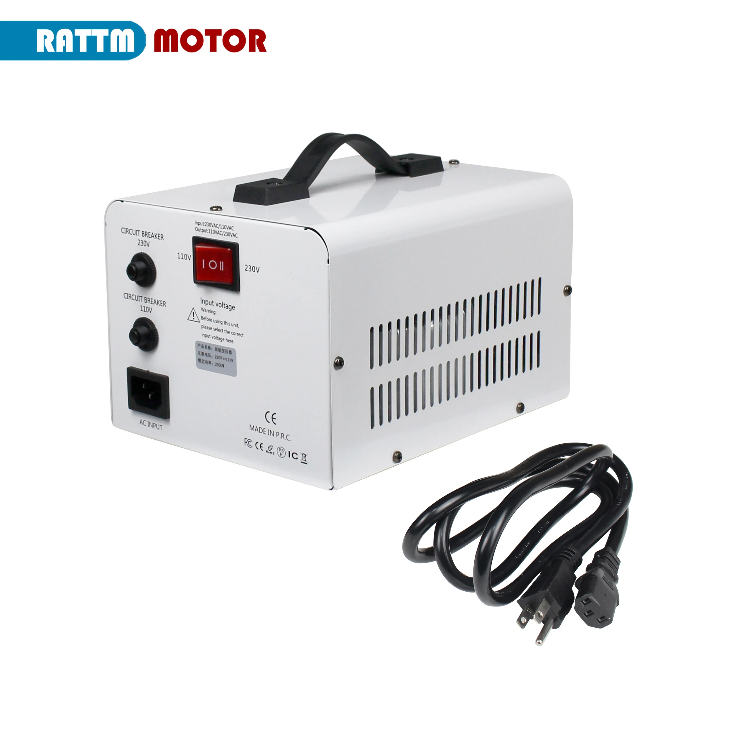 

2500W Bidirectional Power Supply Voltage Transformer Changer 110V To 220V Or 220V to 110V With Circuit Breaker Protection