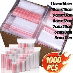 Thicken Transparent Self Sealing Bag Jewelry Shoe Packing Plastic Storage Bags Reclosable Zippers Sealing Pouch Thickness 0.05mm