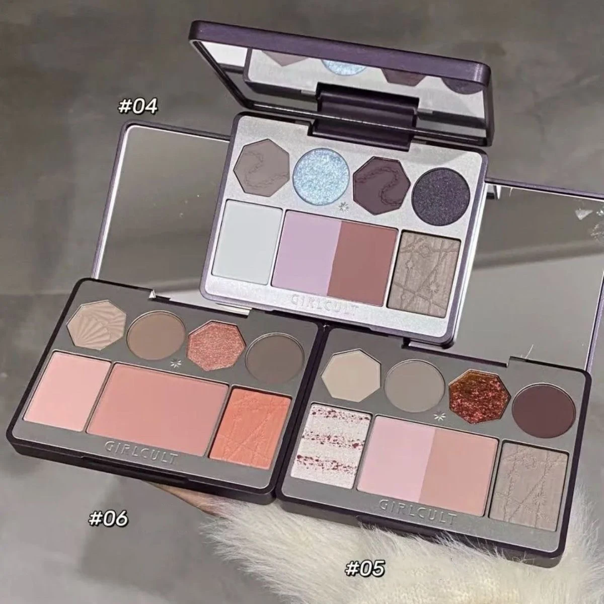 ガールカルト フェイシャル コンプリヘンシブ ブロンザー パレット フェイシャル メイクアップ アイブロウ パウダー マット ハイライター ブラッシャー カメレオン アイシャドウ