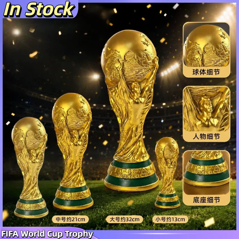 En Stock, Figura del Trofeo de la Copa Mundial FIFA 2026, Modelo de Adorno, Trofeo de Fútbol, Decoración Conmemorativa para Fanáticos, Regalo de Colección