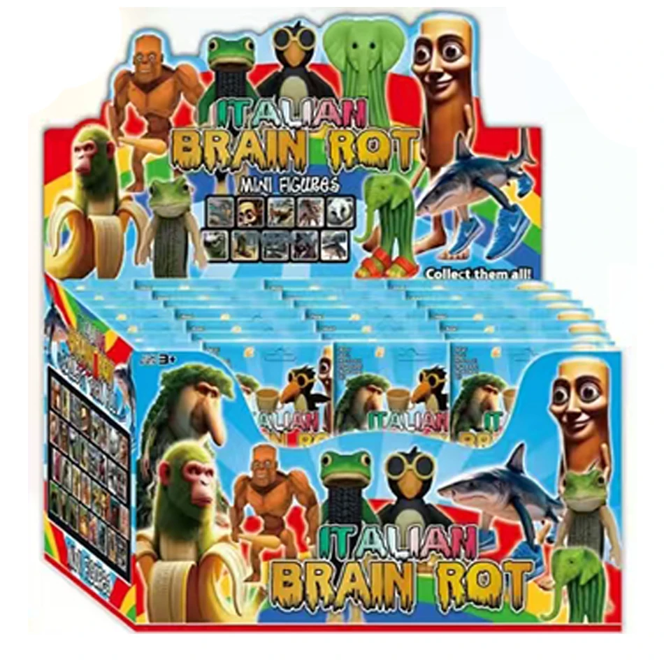 Nouvelle boîte aveugle cerveau italien AI animaux Tung Tung Tung Sahur Figure Tralalelo Tralala Figure poupée bureau ornement cadeau