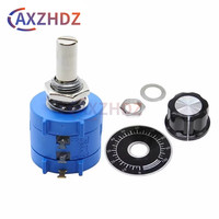 1Set 3590S Multiturn Potentiometer Adjustable Resistor 2W 3590S-2-103L 500 1K 2K 5K 10K 20K 50K 100K Ohm Knob Cap Potentiometers
