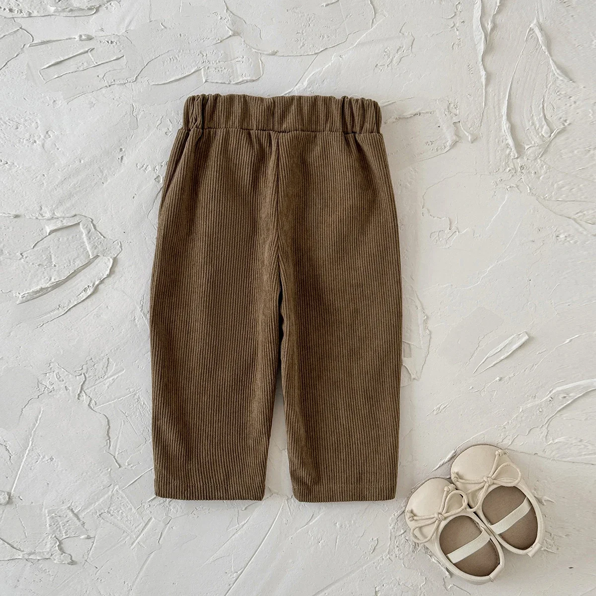 Autumn Newborn Baby Girl Loose Floral Embroidered Casual Pants Baby Fashion Pants Kid Outdoor Corduroy Trousers