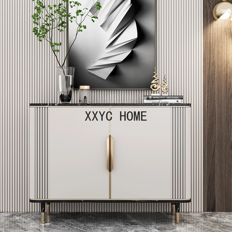 Small Entrance Cabinet Modern Minimalist Marble Hall Cabinet Against The Wall Decoration Table Counter Corridor Side Cabinet