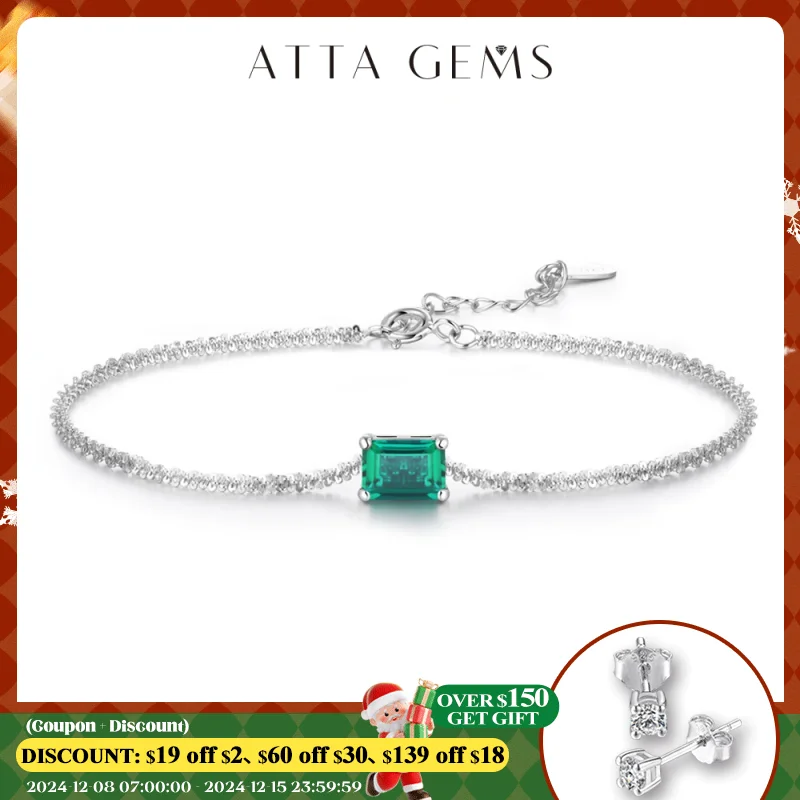 Nuovi arrivi 925 Sterling Silver Moissanite Diamond Emerald Gemstone Bangle Charm Wedding Tennis bracciale Fine Jewelry all\'ingrosso