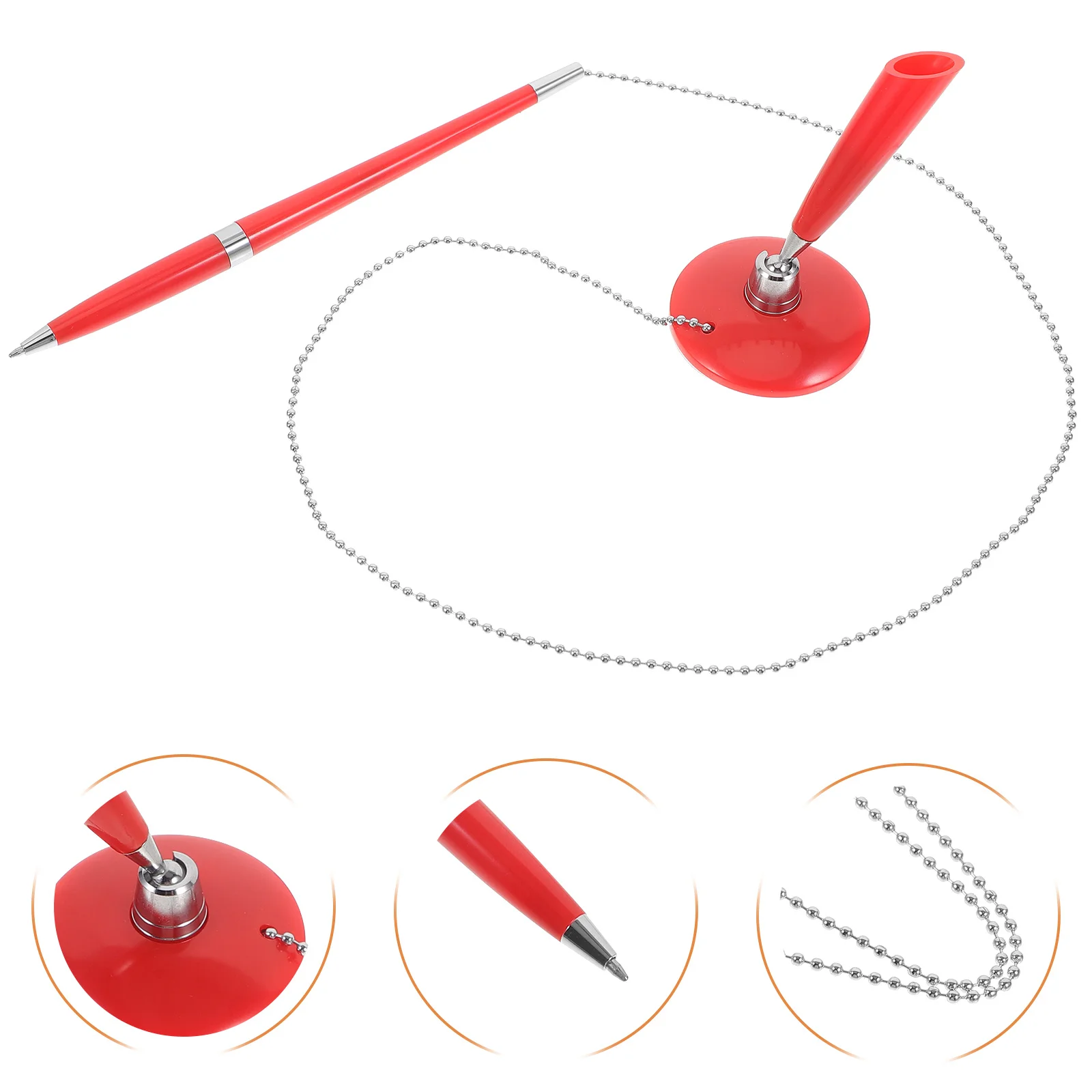 Signature Pen Desktop Vertical Standing Design Business Office Multi-Function Writing Pen Table Fixed Ballpoint Smooth Clear