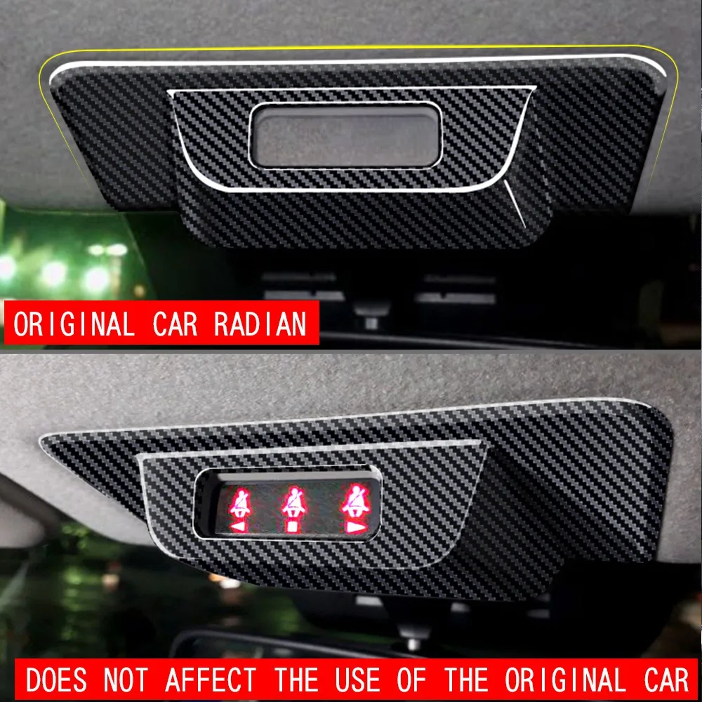 Classic For Toyota Raize 200 Series Car Interior ABS Carbon Fiber Seat Belt Check Panel Cover Trim