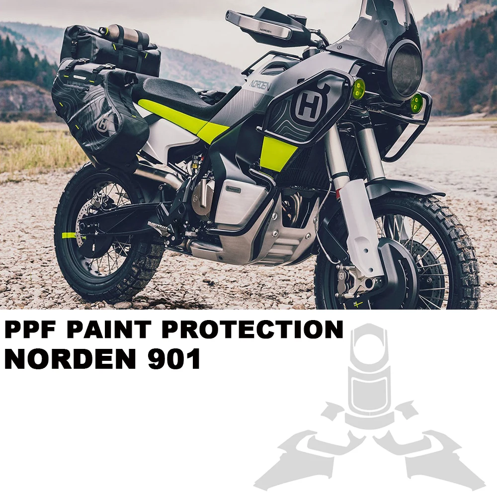 For Husqvarna NORDEN 901 Motorcycle TPU Film Protector Complete Paint Protection Set Body Protection Sticker Norden 901 TPU Film