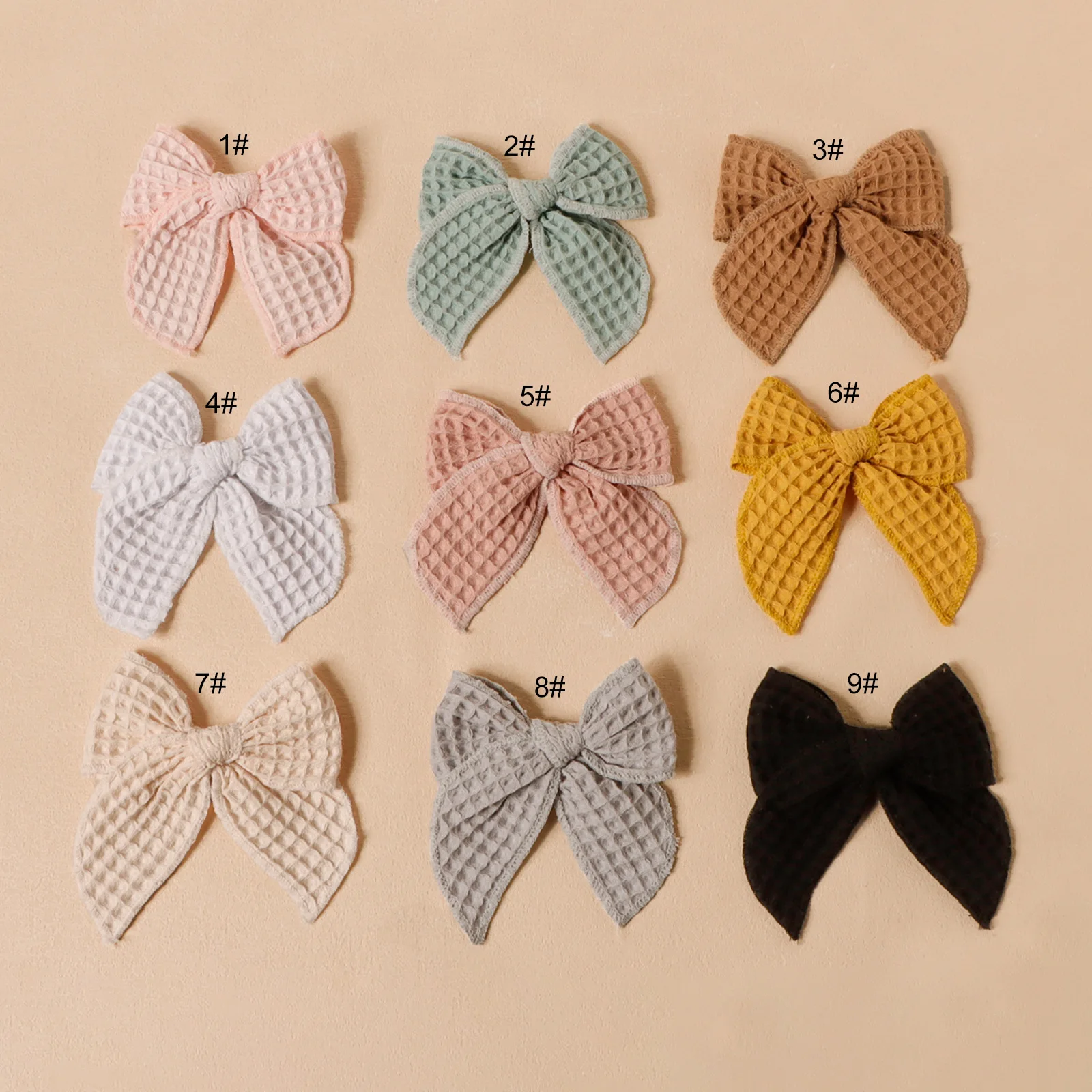 1pc Hair Clips for Baby Girls Linen Cotton Bows Hairpin Child Hair Accessories Kids Princess Barrette Spring Headwear