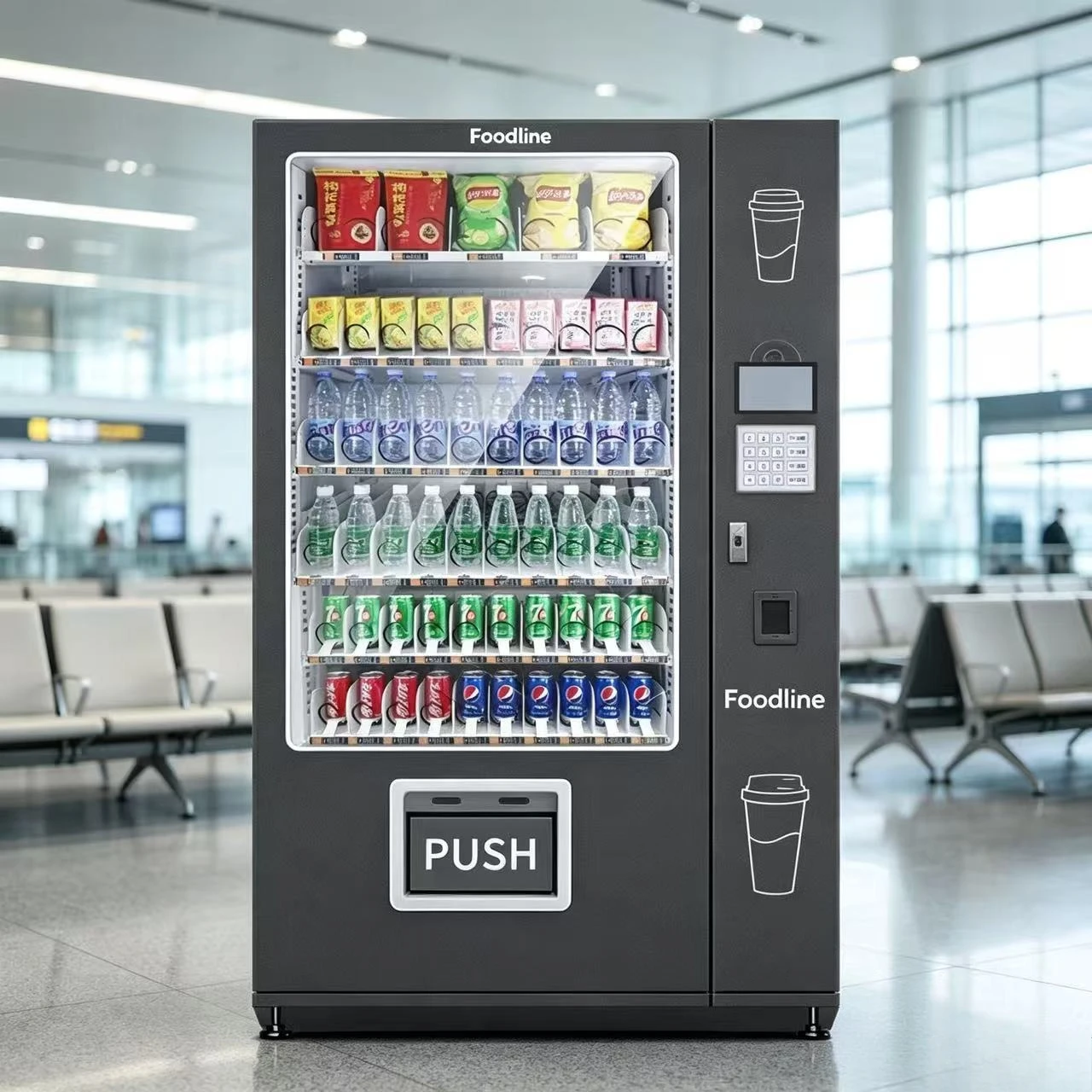 Customized Fully Automatic Cold Drinks and Snacks Vending Machine Card Blind Box Vending Machine Refrigerated for Business